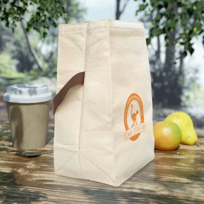 Canvas Lunch Bag — Georgia Ostrich Farm Logo Insulated Lunch Tote with Strap