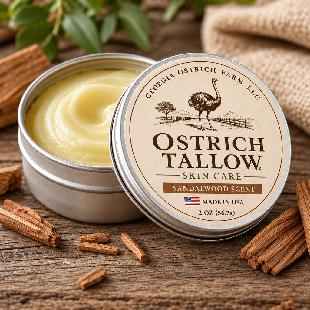 Ostrich Tallow Moisturizing Cream Sandel Wood 2oz