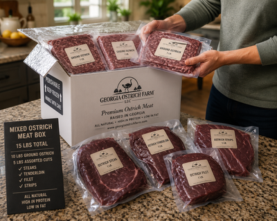 Ostrich Variety Meat Box 15lbs